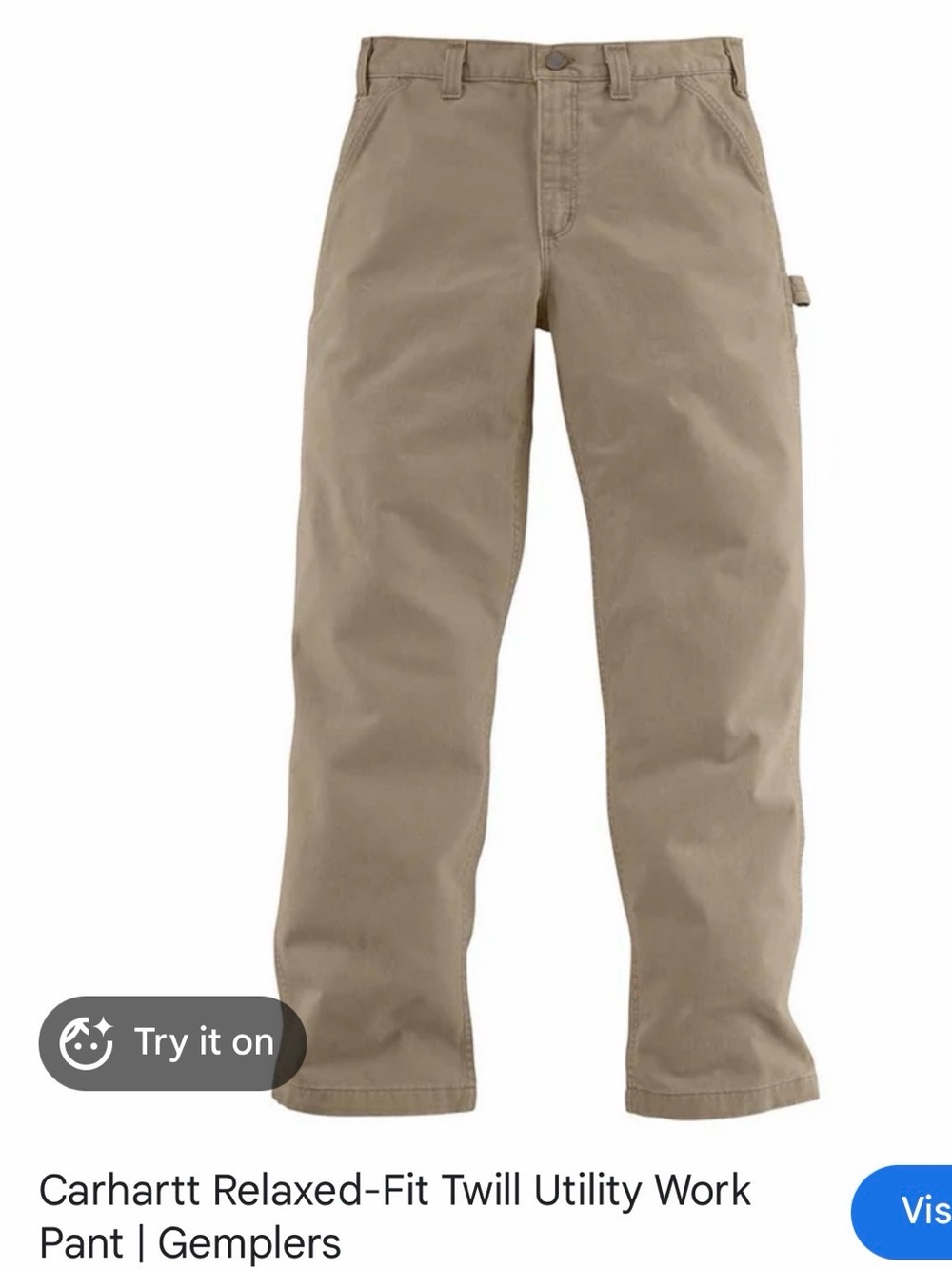 Carhartt Khaki‎ Relaxed-Fit Twill Work Pants
